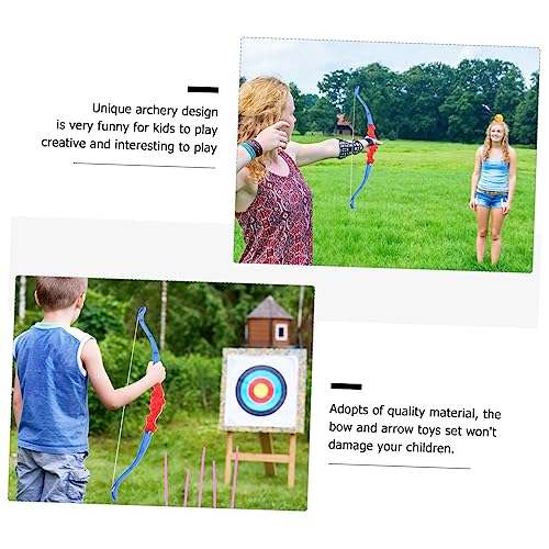 DINHEAROM 6 Pack Boys and Girls Bows Archery Set Boys and Girls Bow Arrow Toy for Birthday Fun Archery Game Props Plastic Material Bright Design Random - Image 8