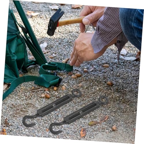 Ciieeo 5 piezas Tensor de Cable de Acero Inoxidable para Tensado con diseño Ajustable de Gancho y Ojal Acabado Negro Moderno para Uso Industrial y Hogar miniatura 4