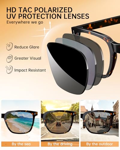 Image of STGATN Polarized Sunglasses for Men and Women, UV400 Protection Trendy Retro Sun Glasses for Driving Outdoor Hiking Fishing