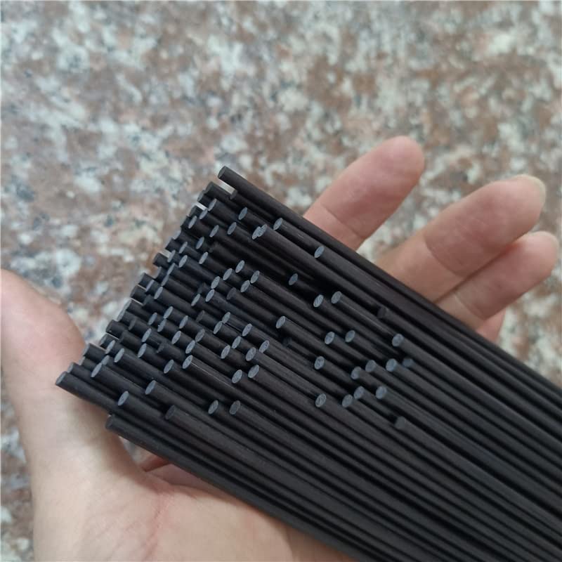 20PC 0.8mm 1mm 1.3mm 1.5mm 2mm 3mm 4 5mm 6mm (500mm) Carbon Fiber Rod for RC Plane DIY Tool High Strength Light Weight Solid Bar - (Color: 20PC 2.5x500mm)