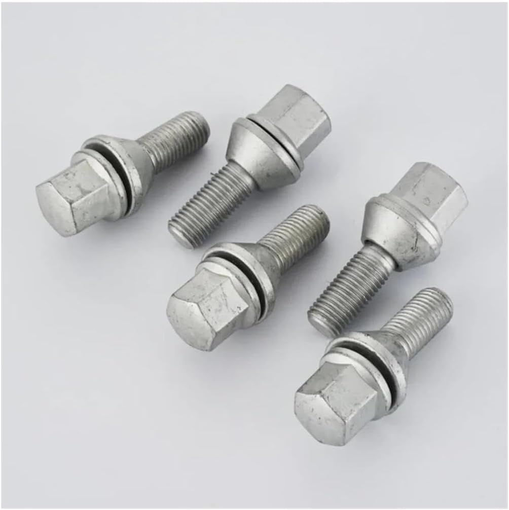 for Dacia 5pc Lug Bolts Wheel Hub Screw M12x1.5 Hex 17mm Lenght 57mm Thread Lenght 25mm Alloy Fasteners Auto Parts