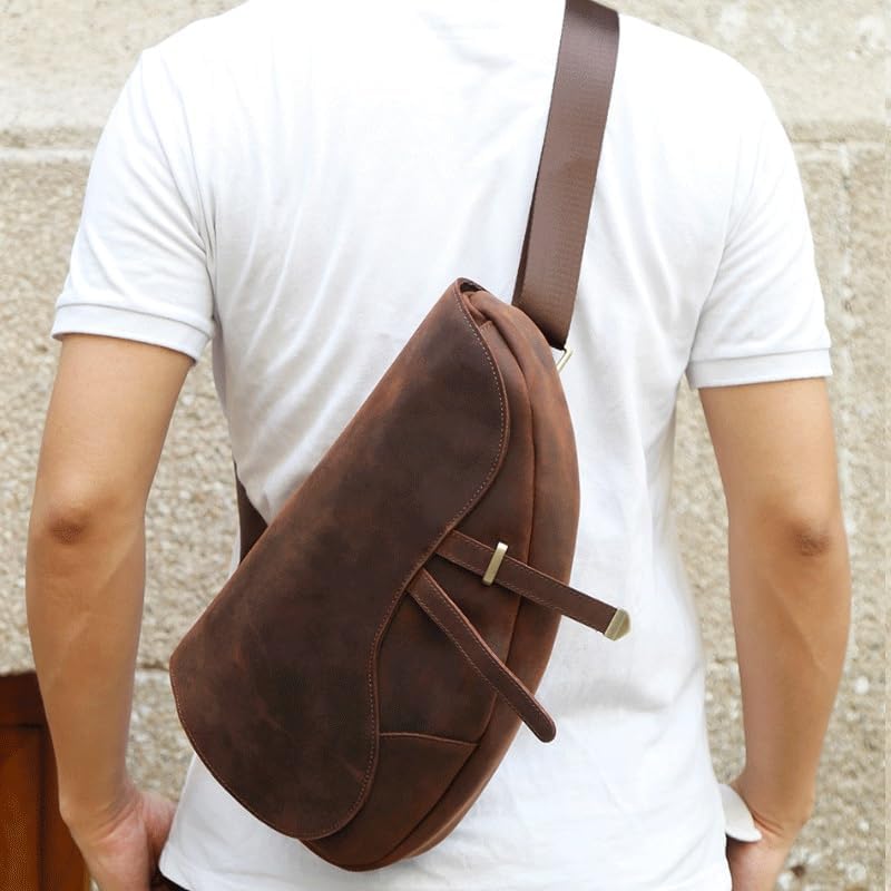 Men's Multi Functional Crossbody Backpack for Casual Commuting Single Shoulder Bag