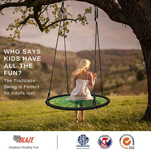 Trailblaze Saucer Swing for Kids Tree Swing Hanging Kit 2 Straps
