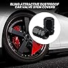 alpmosn Aluminum Tire Stem Valve Caps Wheel Valve Covers Car Dustproof Tire Cap Cover Accessories, Universal for SUV, Car, Bike and Motorcycle, Hexagon Shape (4PCS Black) #5