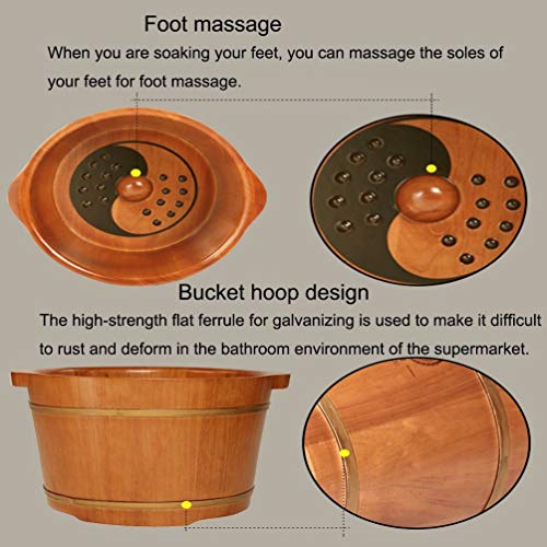 Balde de madera para spa de pies para adultos miniatura 5