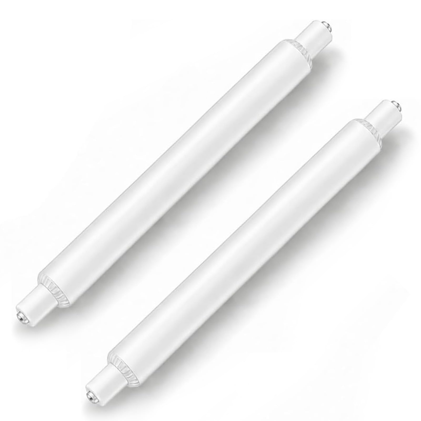 6W S15s LED Light Bulbs 284mm, Strip Light T25 Tubular Lamp, Warm White 2700K LED Non-Dimmable, S15 Strip Tube Light Bulb 60W S15 Shaver Bulb Replacement, for Mirror, Bathroom (2PCS Warm White)