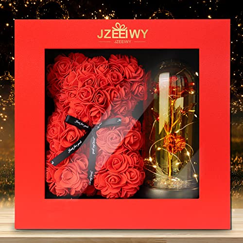 Flower-Rose-Bear-for-MomPerfect-Birthday-Romantic-Gift-for-Wife-Daughter-Girlfriend-Friend-HerLight-up-Rose-in-Glass-Dome-for-Birthday-Anniversary-Mothers-Day-Valentines-Day