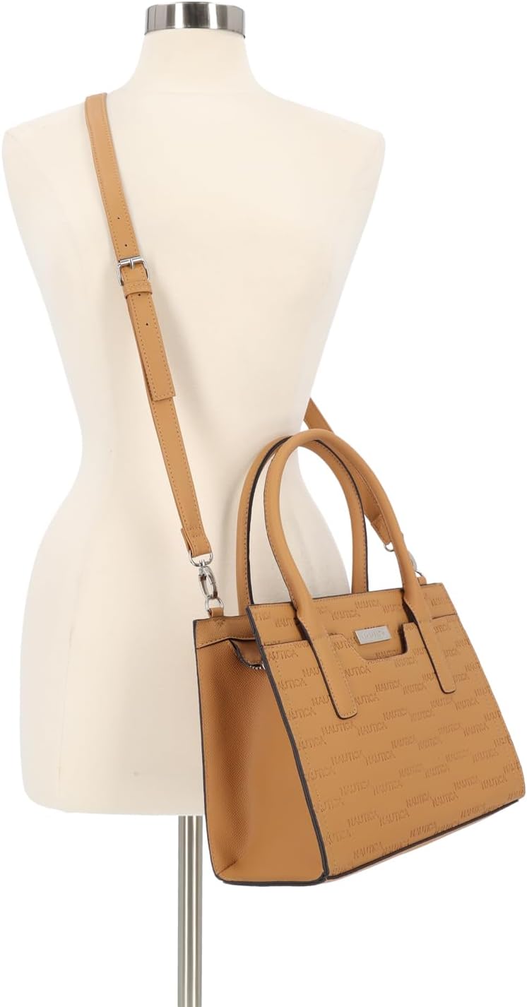 Nautica Womens Sandy Jr. Top Handel Satchel with Removable Crossbody Strap