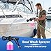 HLXDV Boat Wash Sprayer to Rinse Salt Away, Big Refillable Bottle, Adjustable 8-Pattern Nozzle, 3/8