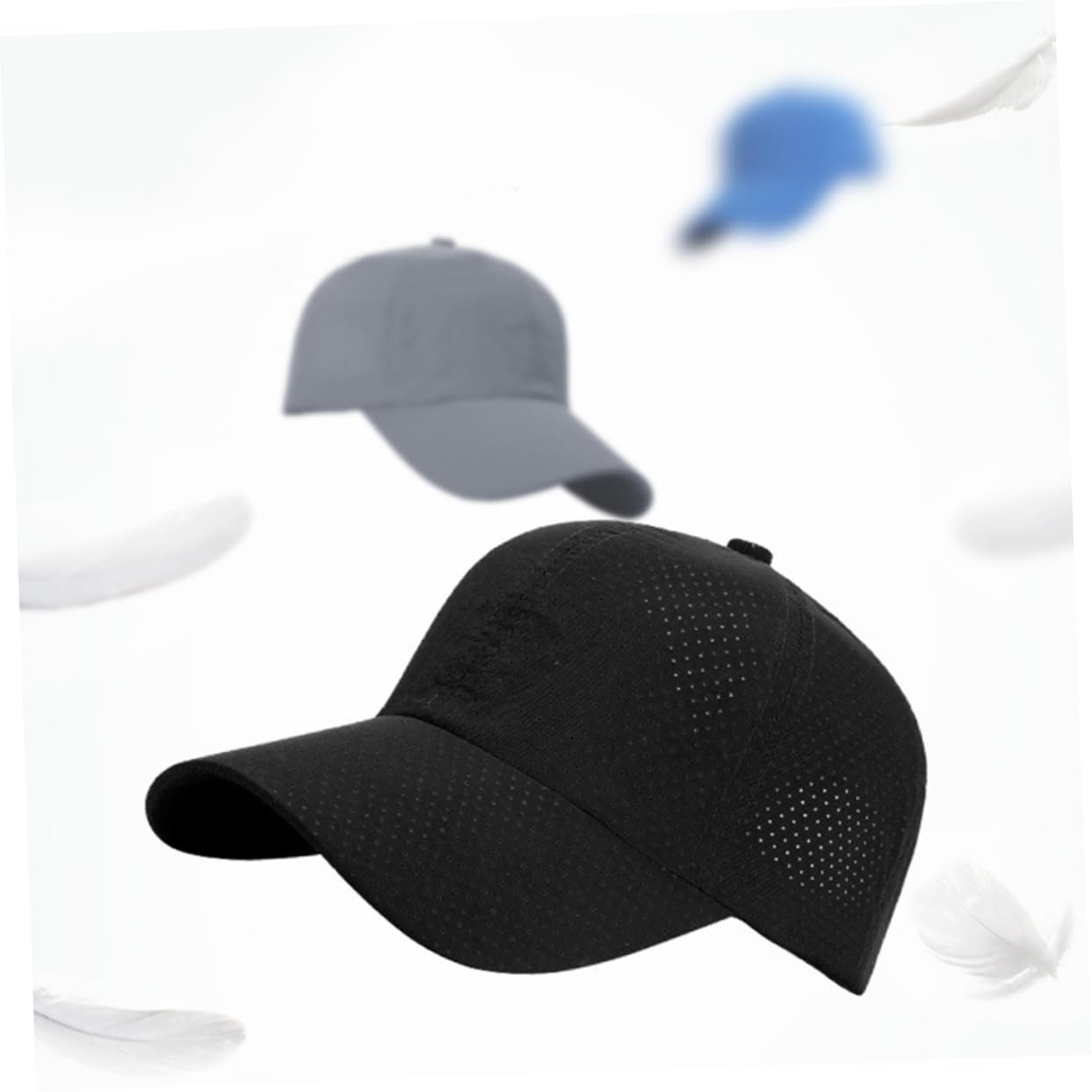 FOMIYES Béisbol para Protección Solar Sombrero Transpirable para Actividades Aire Color Negro