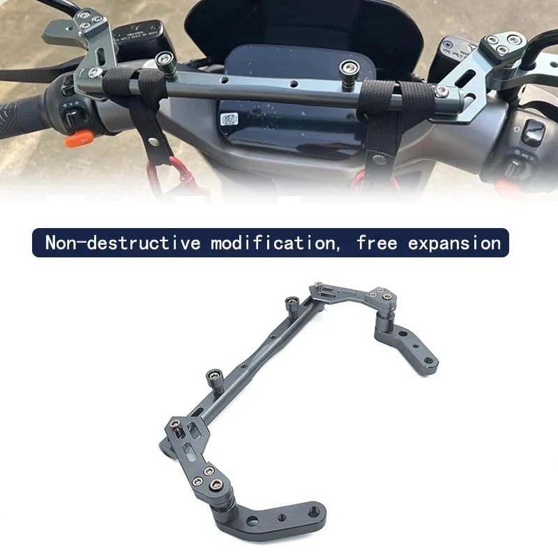 Barra de equilibrio ajustable de manillar moto con soporte multifuncional rojo para Nmax155 3