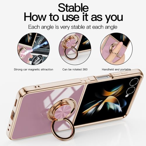 Coque Samsung Galaxy Z Flip 7 silicone EYZUTAK avec anneau magnétique blanc antichute