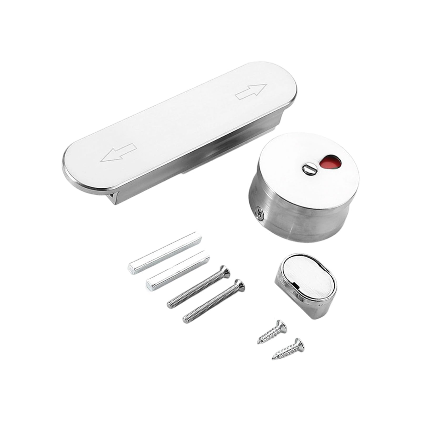 Buxuaaaa Steel Color Bathroom Public Privacy Locks Quiet Push Zincs Alloys Partition Door Easy Installation Partition Security Hardware Quiet Push For Bathroom Door