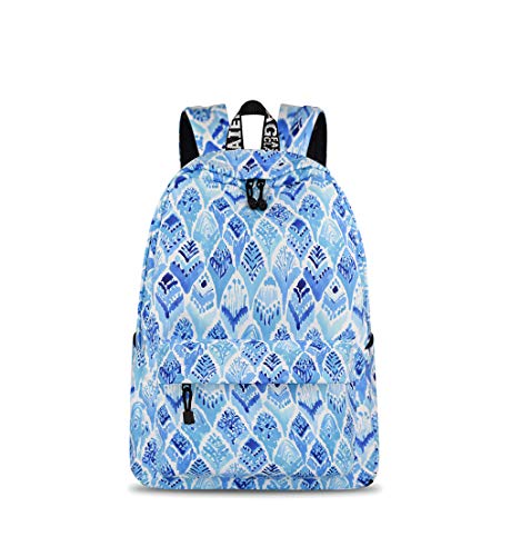YANAIER Backpack for Teen Girls Cute Bookbags Laptop Bag Lightweight Women Casual Travel Daypack Blue