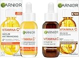 Garnier SkinActive Vitamina C Pack Antimanchas Sérum Dúo: Sérum Antimanchas de Día 30 ml + Sérum Antimanchas de Noche 30 ml