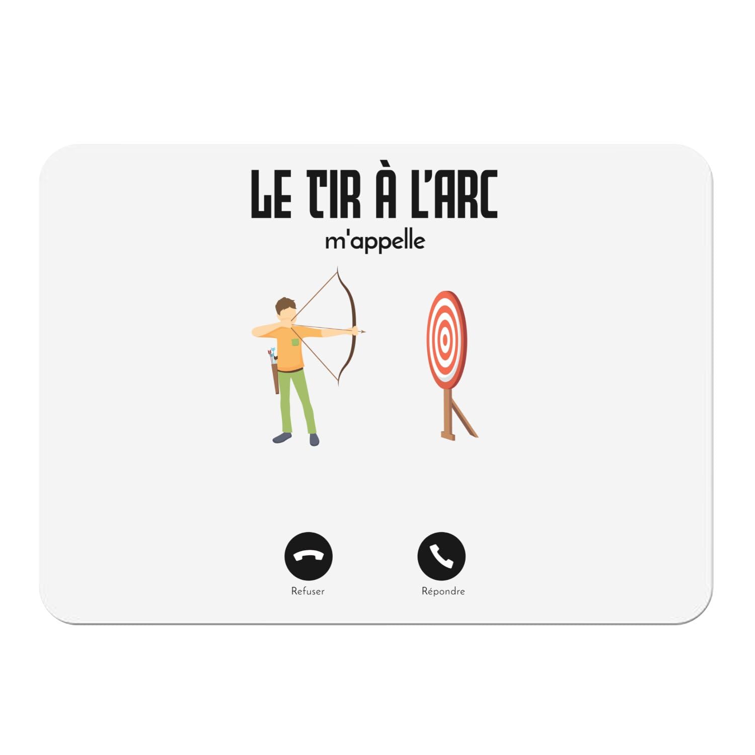 Set de table tir à l'arc souple en liège blanc grand format x4