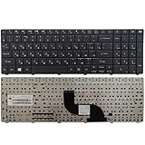 HYFOZAE Clavier d'ordinateur Portable Russe/RU pour Packard pour Bell pour EasyNote TE11 TE11HR TE11 BZ TE11 HC TE11HC MS2384 TK13 MP 09G33SU 442W Facile à remplacer(Original)