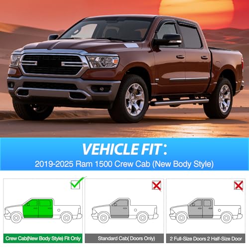 Nilight Window Visors for Ram 1500 Crew Cab 2019-2025 (New Body Style) by Nilight - Used condition - Image 2