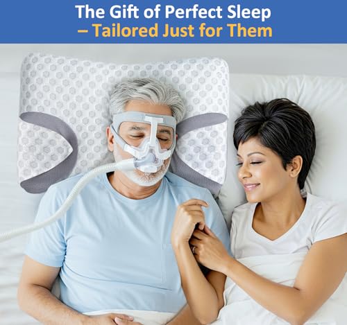 Hydomi CPAP Memory Foam Kissen für Seitenschläfer, Schlafapnoe-Kissen zum Schlafen, orthopädisches Nackenstützkissen, lindert Nackenschmerzen für Seitenschläfer