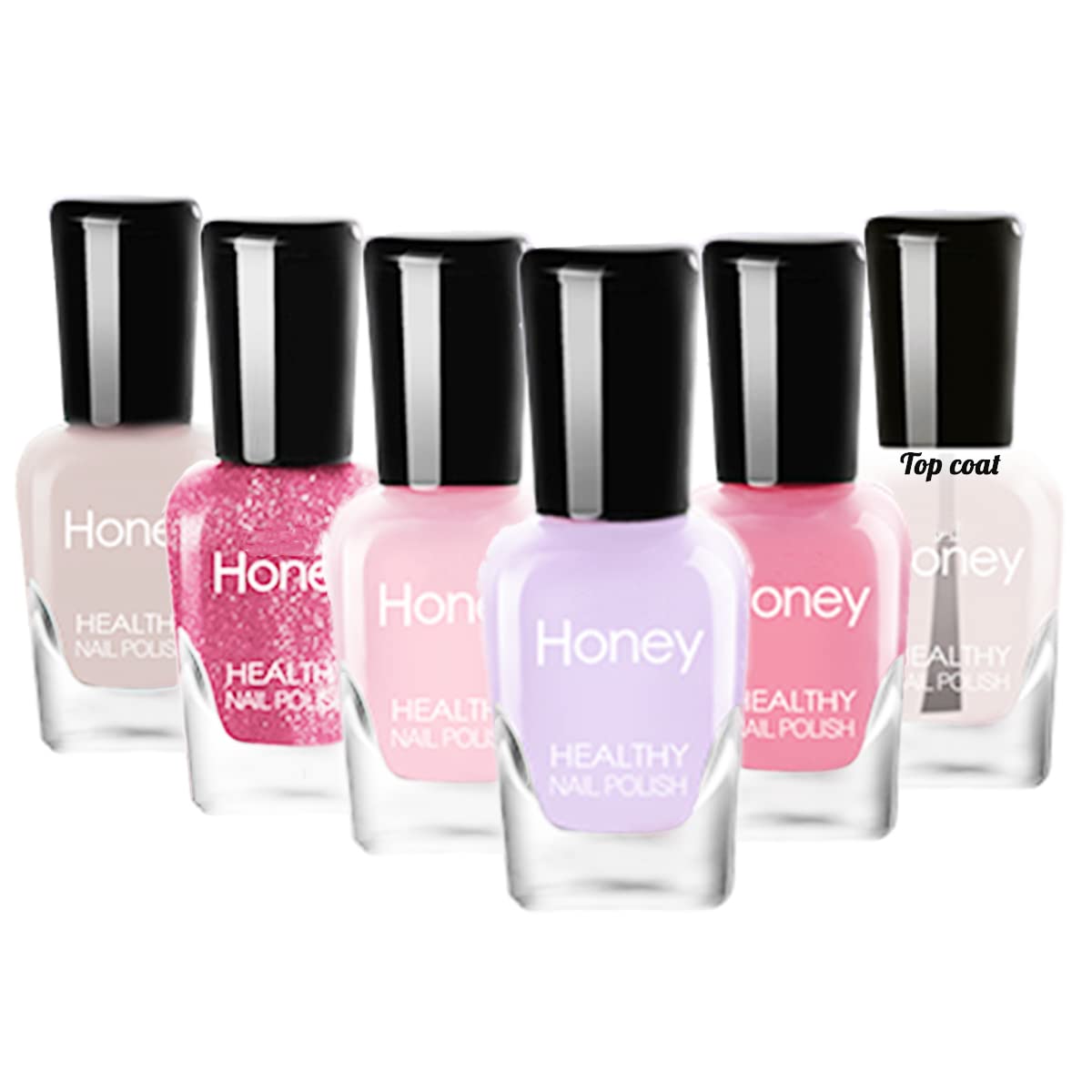 Non Toxic Nail Polish Set, Non Gel, Peelable, Mini, 6 Bottles, 5 mL
