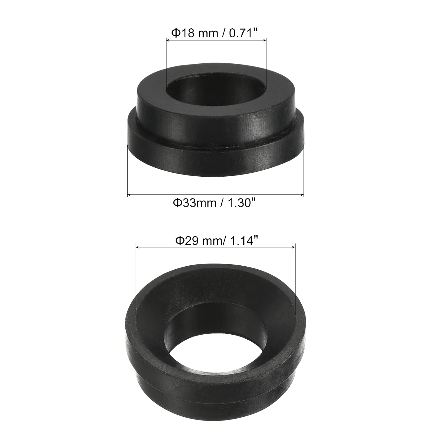 PATIKIL Sealing Gasket, 3 Packs Nitrile Rubber 1.30" OD x 0.71" ID O-Ring Washer Replacement for Air Hose Coupling Fitting, Black