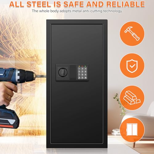 Image of 29.53 inch Tall Fireproof Wall Safe 16 inch Stud Centers with Combination Lock