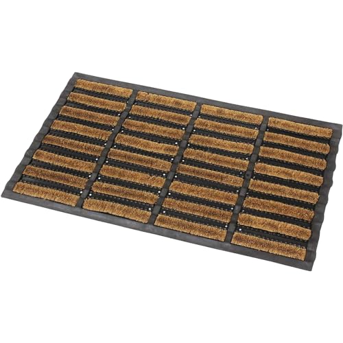 YORKSHIRE HOMEWARE Nimbus Tuff Scrape Doormat | Heavy Duty Extra Large Door Matt | Long Lasting 100% Coir Bristle Rubber Back | Removes Grass, Mud & Dirt | Super Absorbent Non-Slip