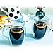 JoyJolt Cadus Glass Coffee Cups Double Wall Insulated Mugs Set of 2 Latte Glasses, 15.5-Ounces