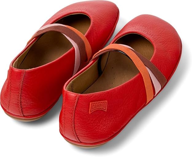 Camper Baby Girls Right K800603 Ballet Shoes, Bright Red 002 TWS, 8 Infant