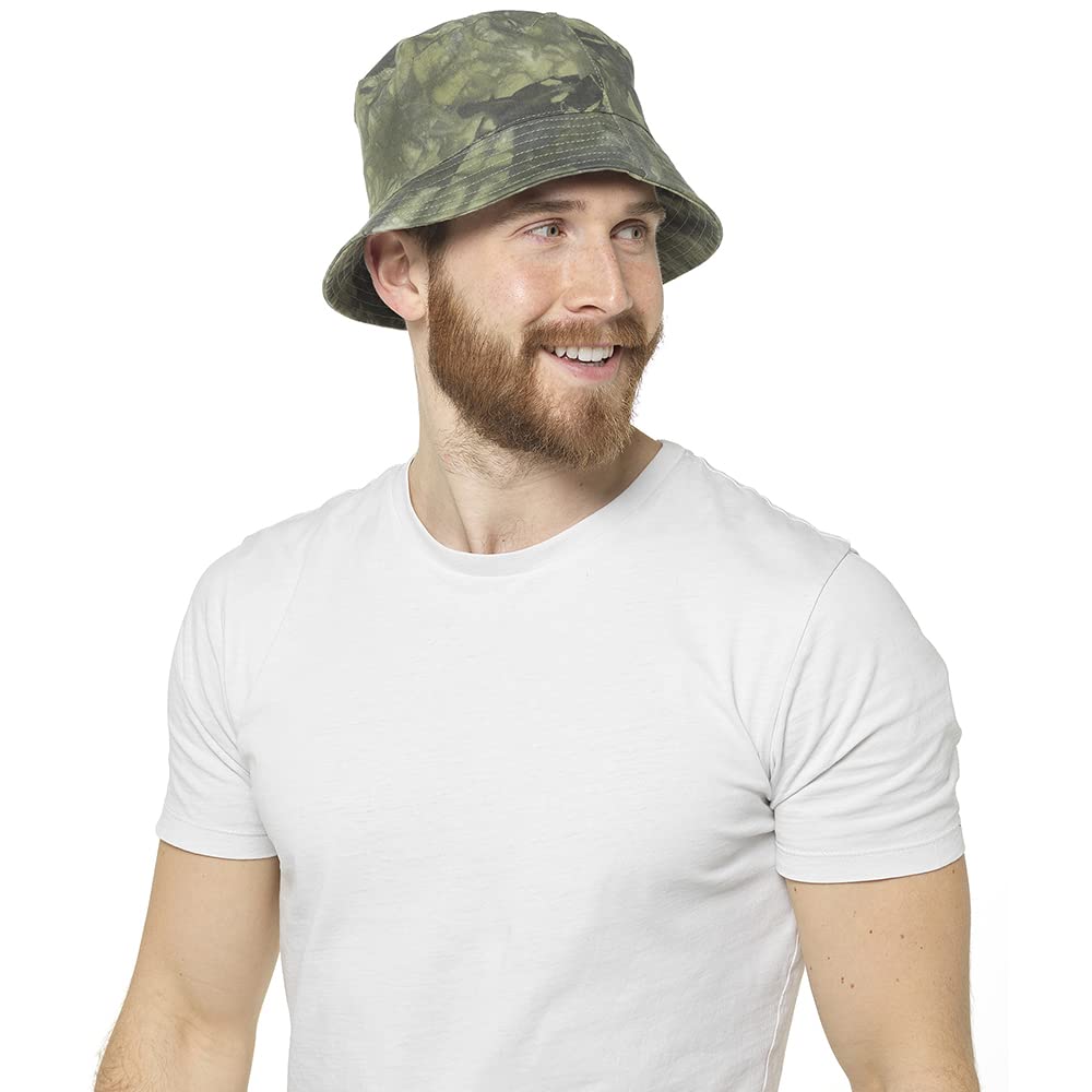 Undercover Mens Tie Dye Bucket Hat GL825 Green M/L