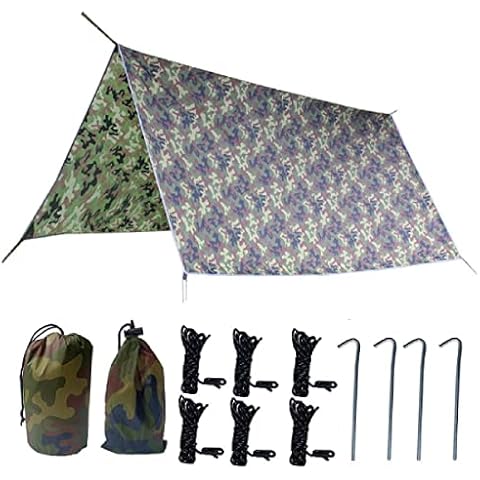 TRIWONDER Toldo Impermeable Camping Lona de Suelo Refugio Sombrilla Estera Cover