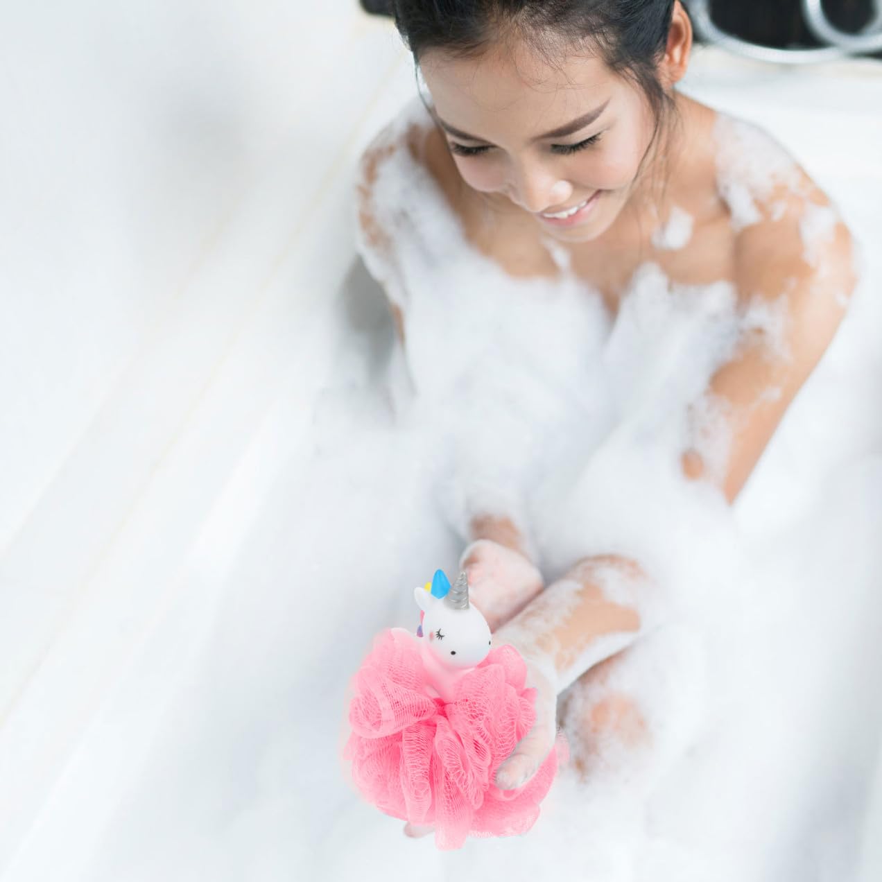 Healeved 6pezzi Unicorno Spugne Bagno Esfolianti Per Doccia Per Ragazza Loofah e Per e Massaggio Della