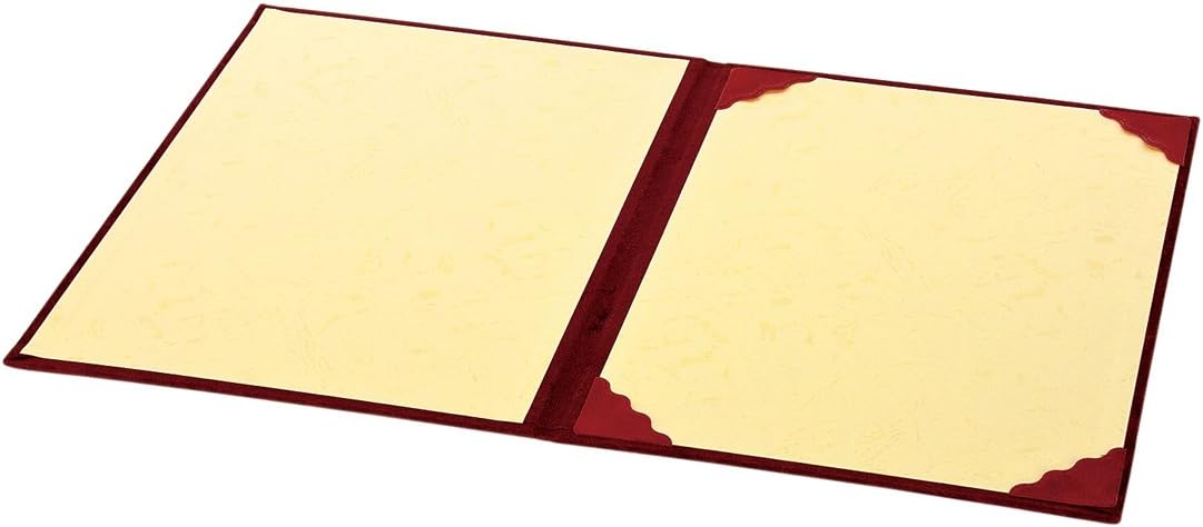 Nakabayashi FSS-A4-R Picture Frame, Diplomatic File, Award Holder, Bifold Suede Cloth A4