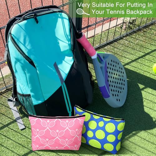 10 pièces trousses de maquillage de tennis cadeaux de tennis pour femmes dames 8,7 x 5,9 po – Image 5