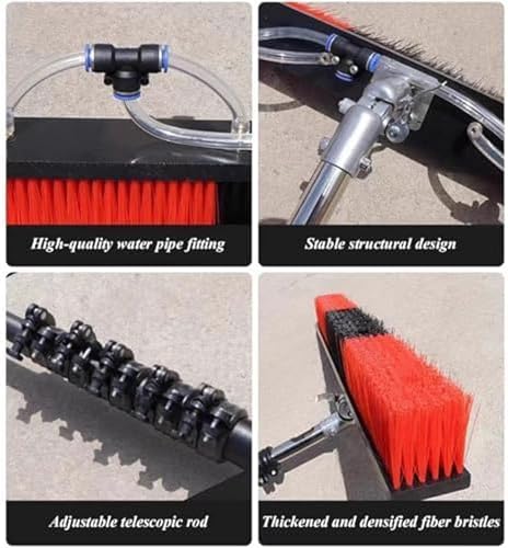 Cepillo extensible de agua para limpiar placas solares de forma eficiente 5