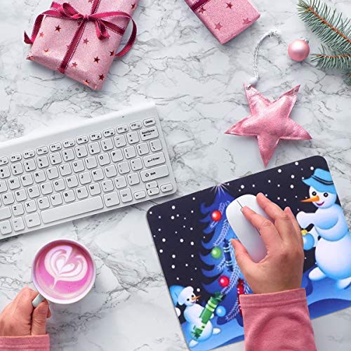 Mobestech 2 peças antiderrapantes mouse pads de natal mouse pads de borracha acessórios de mesa