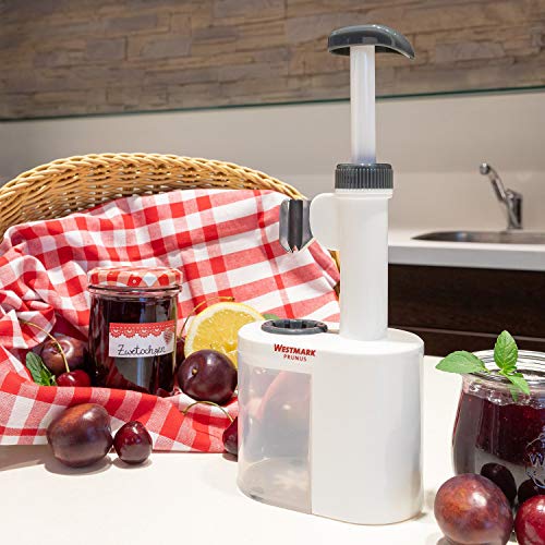 Westmark 40232260 2-In-1 Plum Pitter Stoner With Stainless Steel Plunger And Waste Container #TOP2
