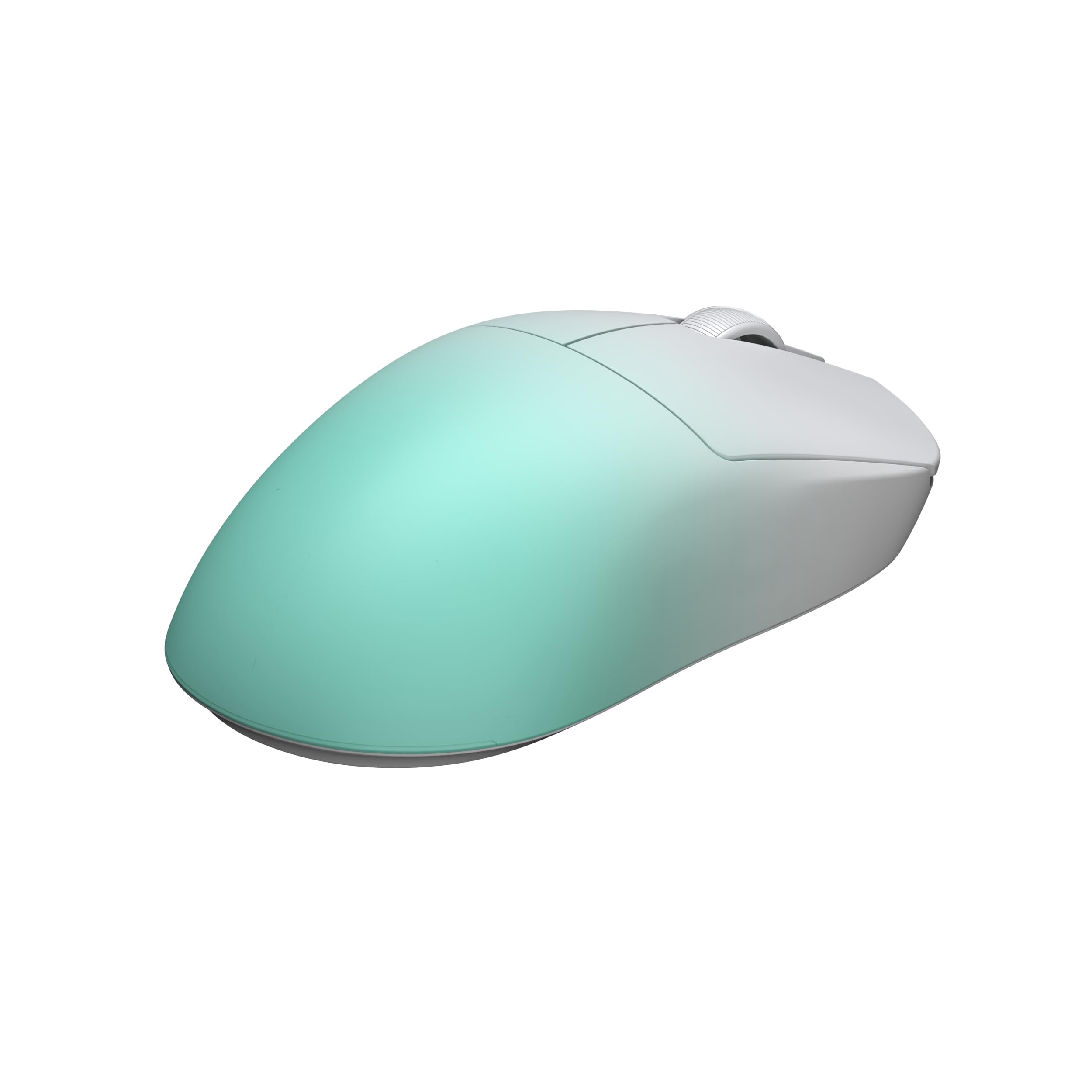 HATOR Quasar 3 Ultima - Ratón inalámbrico para gaming (52 g, sensor PIXArt PAW3950, 30.000 DPI, 8000 Hz, frecuencia de sondeo óptico, Bluetooth, 2,4 GHz y USB), color blanco menta degradado