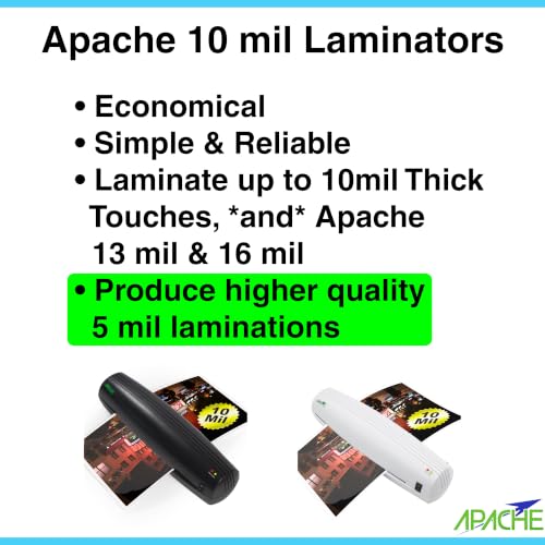 Image of Apache 5x7 inch Size Laminating Pouches, 5 Mil, 50 Pack, 5.3 x 7.3 inch | Holds 5 x 7 Inch Projects, Thermal Laminator Compatible Laminating Sheets, Super Clear, Round Corners
