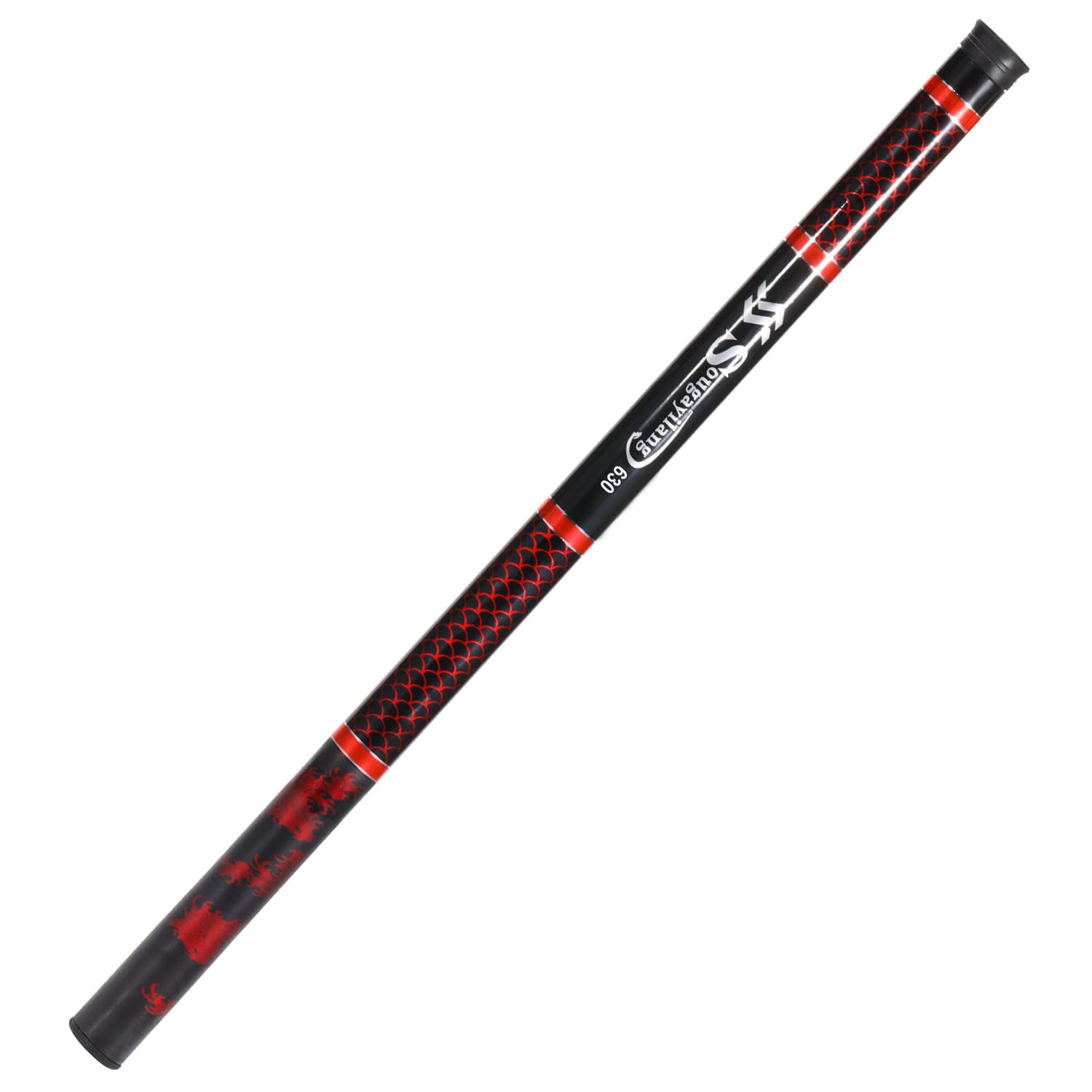 Sougayilang Telescopic Fishing Rod, Ultralight Travel Fishing Pole, Portable Collapsible Bass Crappie Rod, Inshore Stream Rod-Red-2.7m-image-30