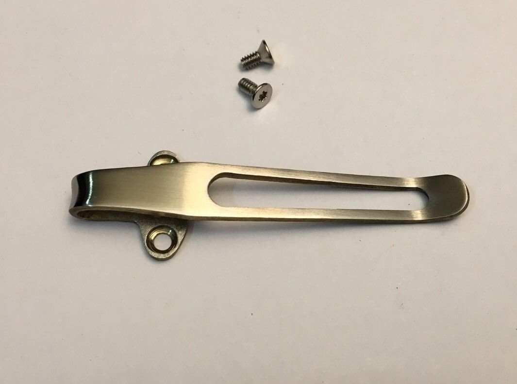 Titanium Deep Carry Pocket Clip for Spyderco Native 5 FRN Lightweight C41PBK5 C41SBK5 C41PPN5 C41PDBL5
