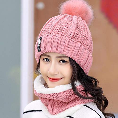 Casquette en plein air tricotée d'hiver avec motif lettre pour femme active
