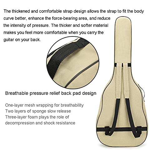 LXDZXY Housse de Guitare,Housses de Guitare imperméables,Sac à Guitare Acoustique rembourré avec poignée de Transport et… - Les Beatles, Paul McCartney, John Lennon, RIngo Starr, George Harrison LXDZXY Housse de Guitare,Housses de Guitare imperméables,Sac à Guitare Acoustique rembourré avec poignée de Transport et… – Image 4
