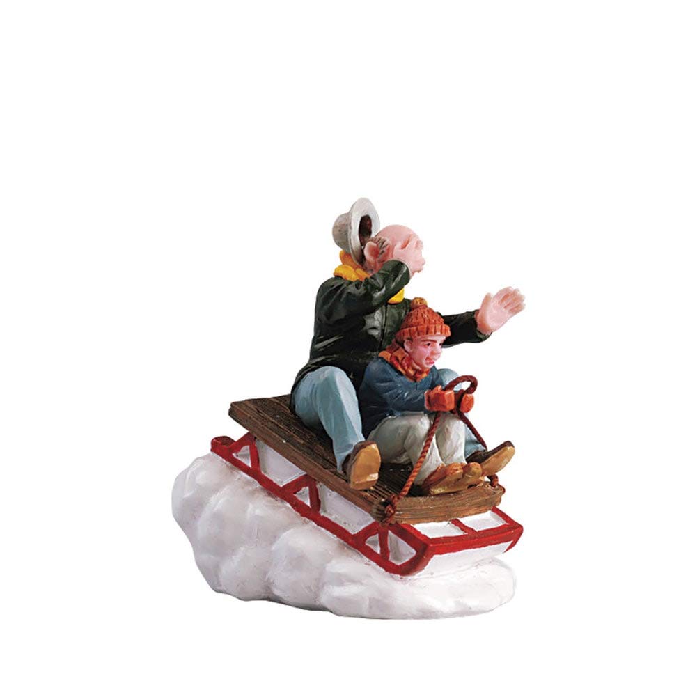 Lemax Christmas Village Sledding with Gramps - 52084