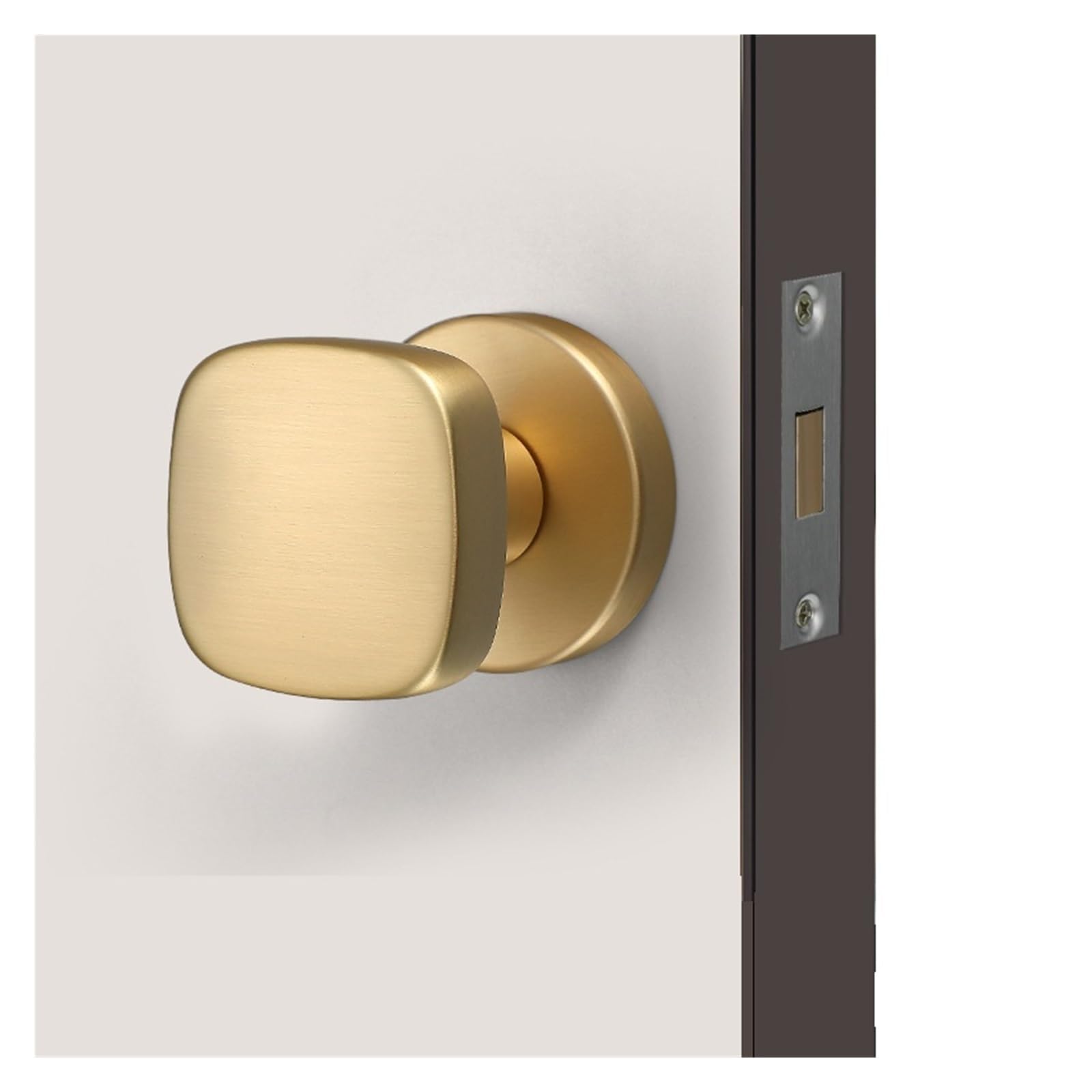 Zonshjdkr Copper Drawing Invisible Door Lock With Built-In Emergency Hole For Wooden Keyless(Copper Drawing)