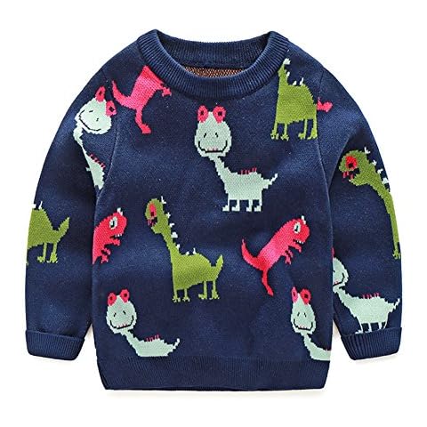 Mud Kingdom Toddler Dinosaur Crewneck Sweater Cover