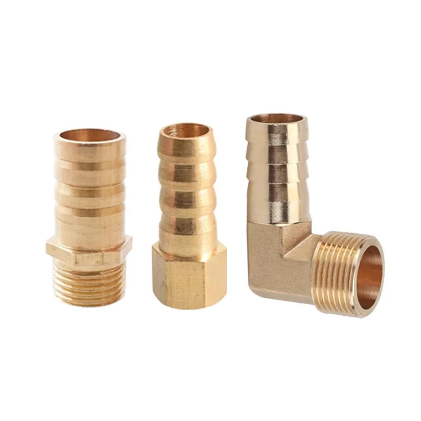 Mosiężne złączki wężowe z końcówką typu barb, 20 sztuk złączek mosiężnych Pagoda z kolcem 6-16 mm i gwintem BSP 1/8''-1/2''(Pl (20 Pcs),Barb 12mm-1I8)