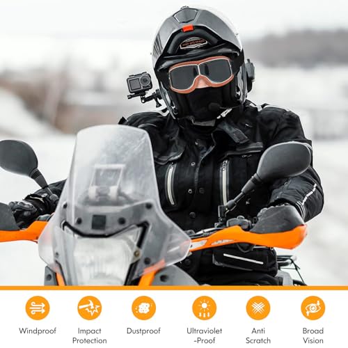 Omnikryp Gogle motocrossowe, gogle motocyklowe, okulary motocyklowe, okulary motocyklowe, okulary przeciwwiatrowe, przeciwwiatrowe kurz, do motocykli, wyścigów terenowych, rowerów górskich