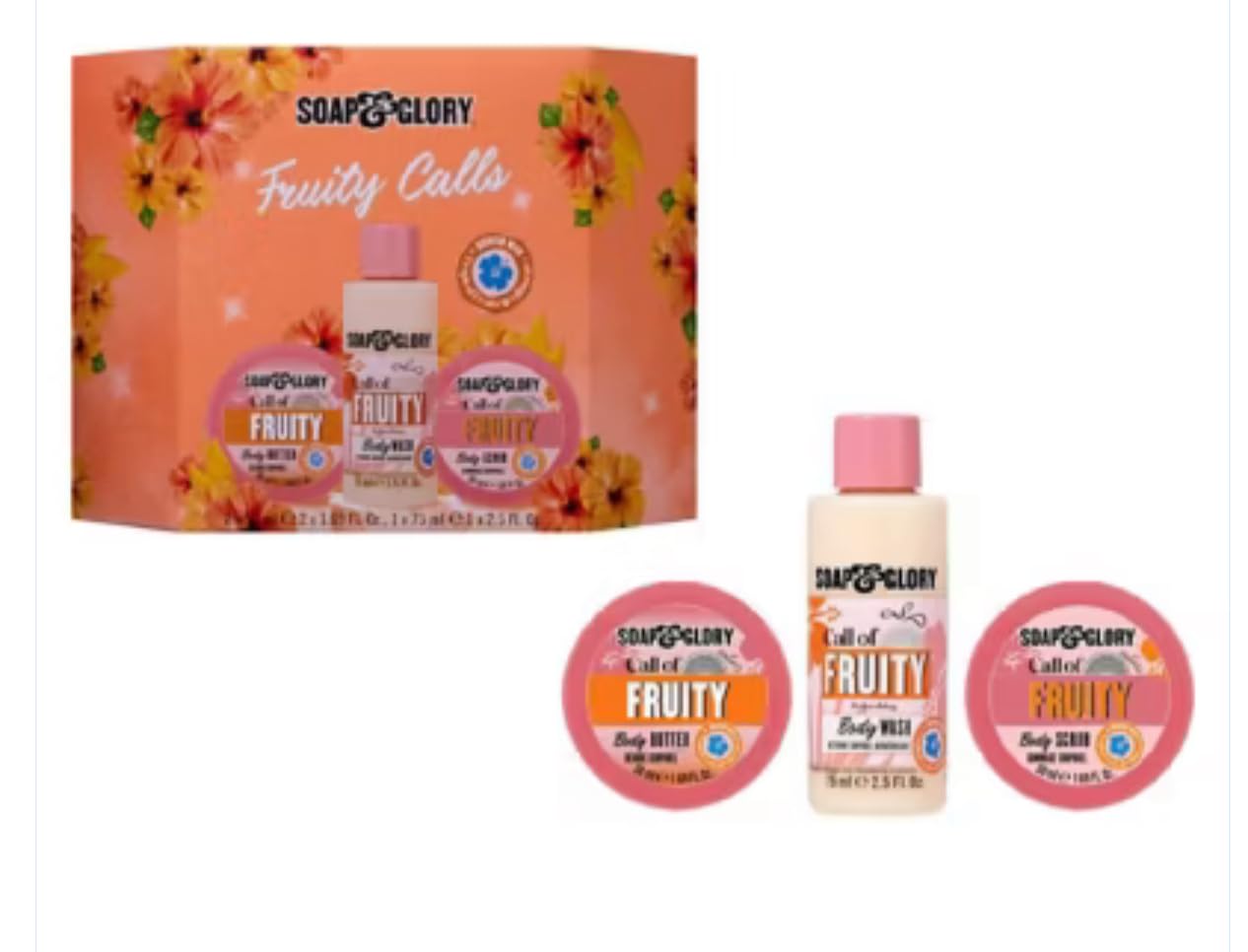 Call of Fruity Mini Gift Set for Body - Body Wash, Body Butter and Body Scrub, 175ml - Image 2