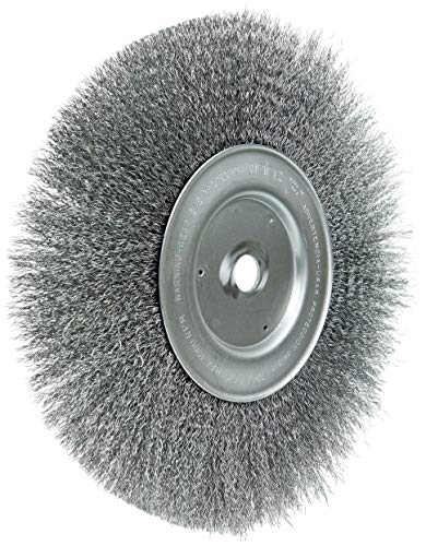 Image of Weiler 01238 10 inch Narrow Face Crimped Wire Wheel, 0.0104 inch Steel Fill, 3 /4 inch Arbor Hole, Made in The USA (Pack of 2)
